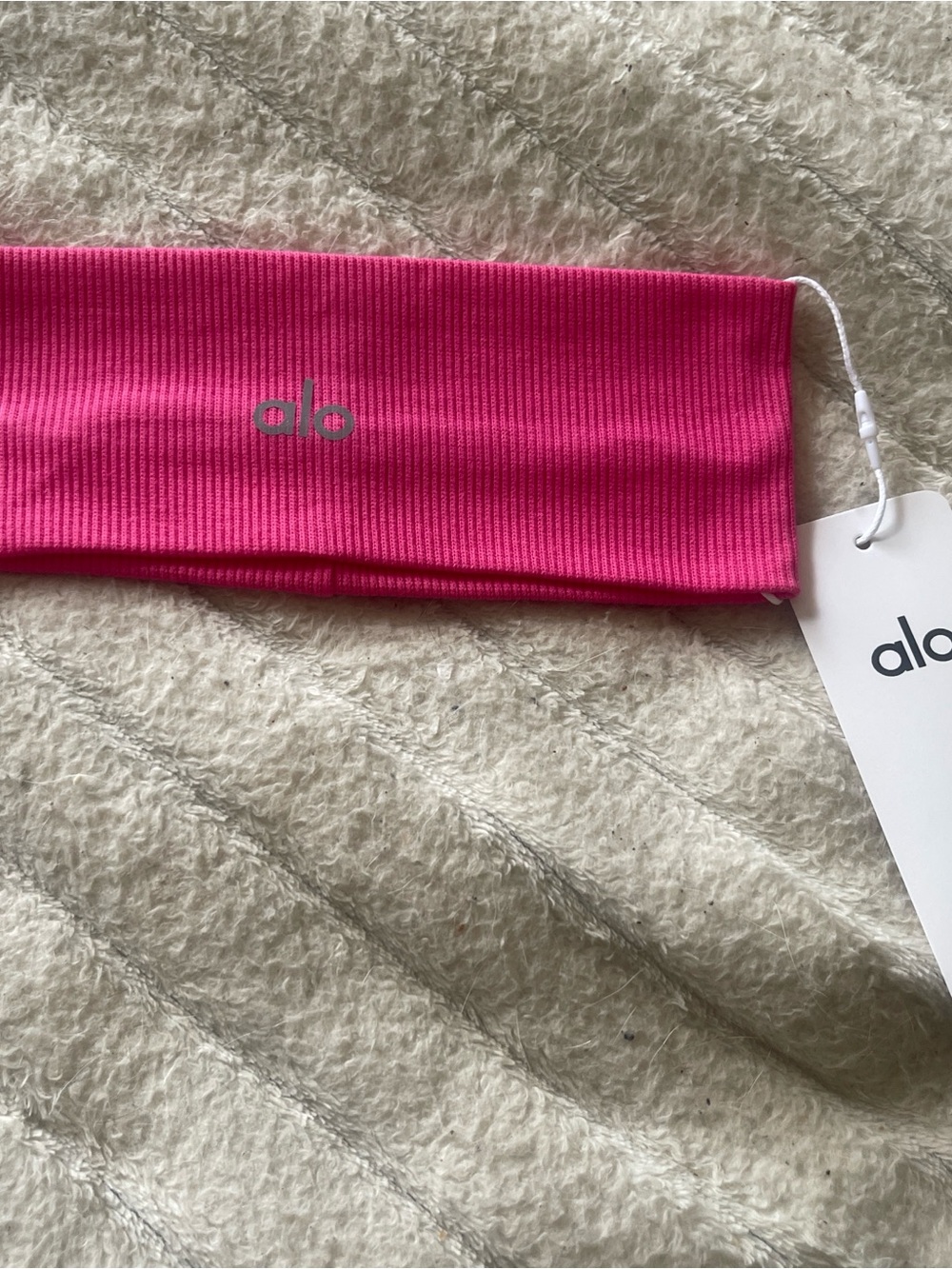 ALO Yoga hot pink Logo Headband